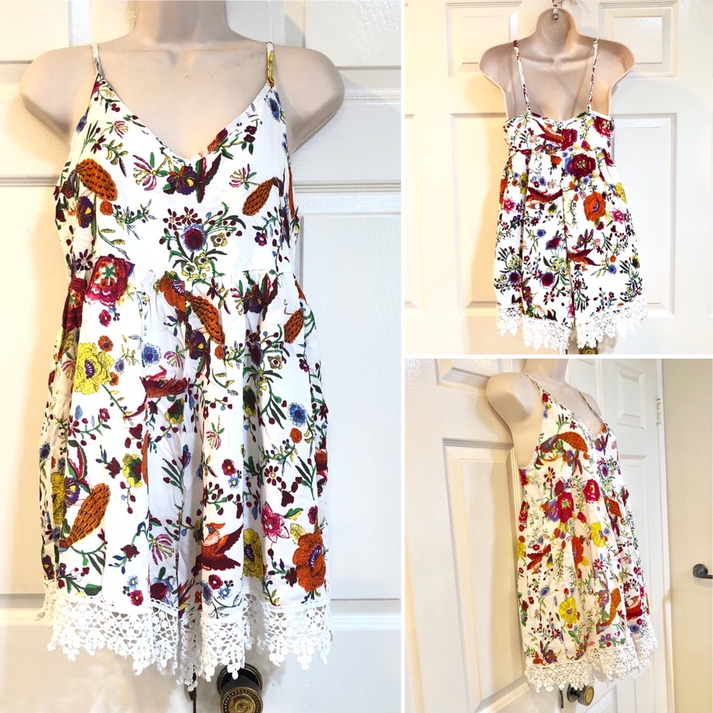 Mika & Gala/LF Store-BOHO Romper Lace Hem-Sz 6-NWT